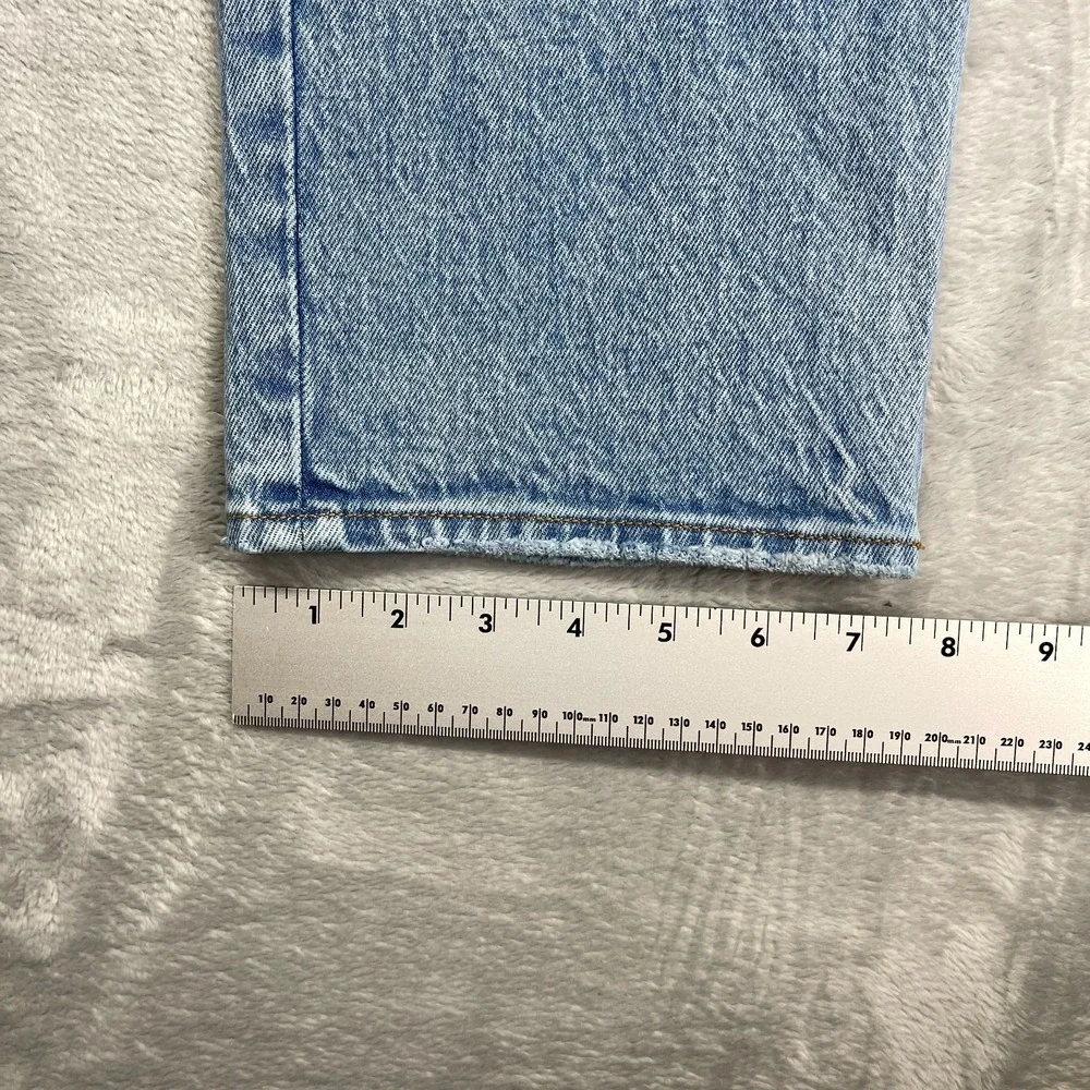 Abercrombie & Fitch Curve Love Jeans Womens 4/27 Blue Ultra High Rise Straight - Picture 6 of 9